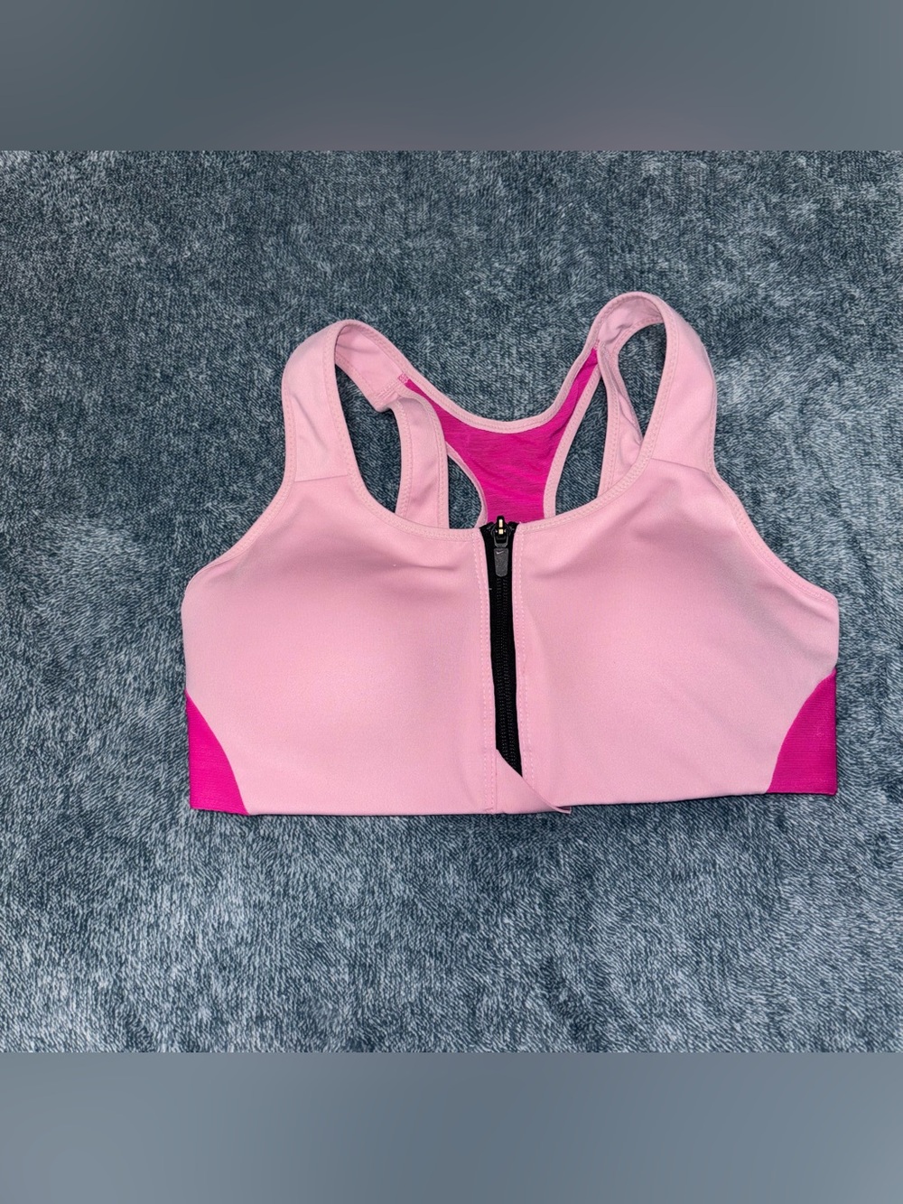 Nike Dri-FIT High Support Zip Front Sports Bra Pink & Magenta Size Small